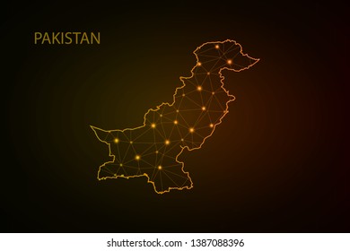Map of Pakistan. Vector Illustration EPS10.