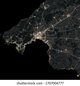 Map Palma city. Balearic Islands. Spain