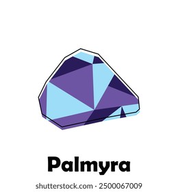 Map of Palmyra design, map with polygonal style template element