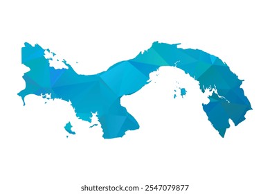 Map of Panama - Blue Polygonal Design For Your. Vector illustration eps 10.