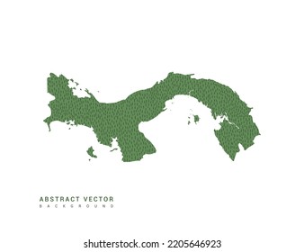 Mapa de la línea verde simple de Panamá. Vector de diseño de línea mínimo estilizado.