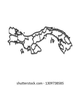 Map of Panama - High detailed on white background. Abstract design vector illustration eps 10.
