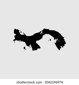 Map of Panama outline silhouette vector illustration
