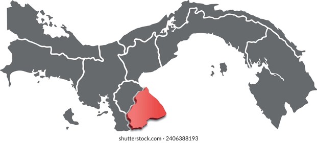 map of panama province of los santos 3d map isometric