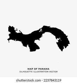 map of panama silhouette illustration vector