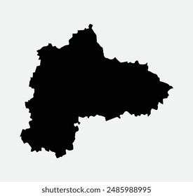 Map of Panevezys - Lithuania outline silhouette graphic element Illustration template design
