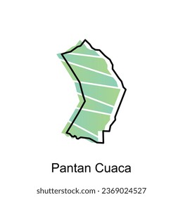 Map of Pantan Cuaca City illustration design Abstract, designs concept, logos, logotype element for template.