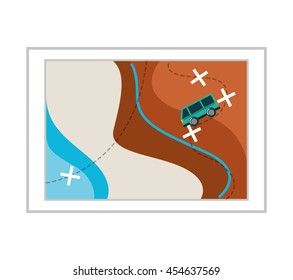 map paper guide icon graphic isolated vector