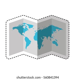 map paper guide isolated icon vector illustration design