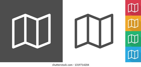 Map Paper Line Icon