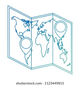 map paper with pin location