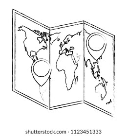 map paper with pin location