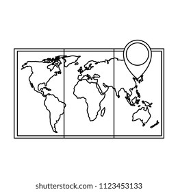 map paper with pin location