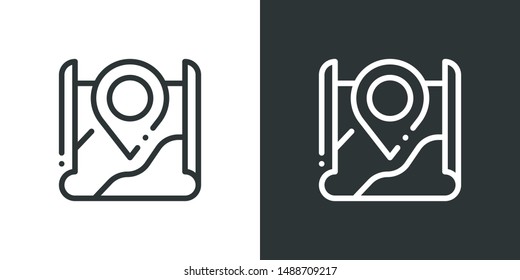 Map paper Symbol Icon Vector