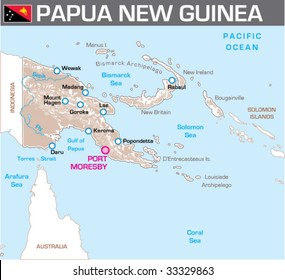 Map Of Papua New Guinea