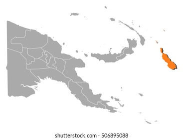 Map - Papua New Guinea, Autonomous Region of Bougainville