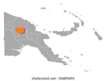 Map - Papua New Guinea, Enga