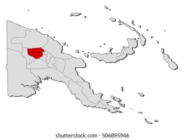 Map - Papua New Guinea, Enga