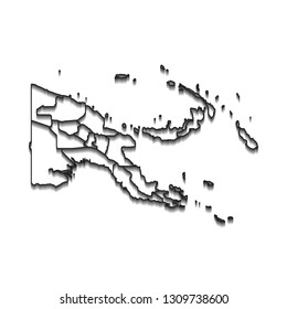 Map of Papua New Guinea - High detailed on white background. Abstract design vector illustration eps 10.
