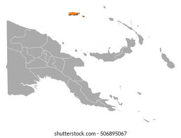 Map - Papua New Guinea, Manus