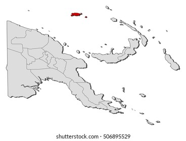Map - Papua New Guinea, Manus