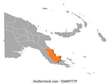 Map - Papua New Guinea, Oro