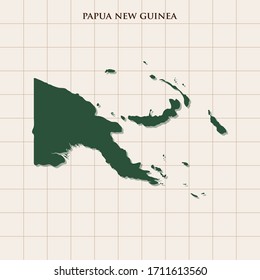 Map of Papua New Guinea vector design template