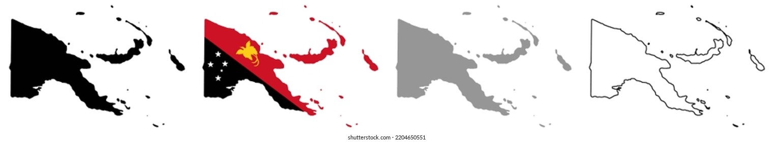 Map Papua New Guinea vector background. Isolated country texture