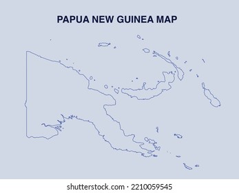 Map Of Papua New Guinea, Map Of Papua New Guinea vector illustration, Outline Map Of Papua New Guinea.