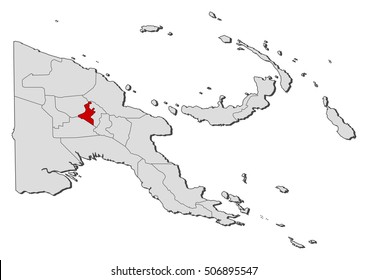 Map - Papua New Guinea, Western Highlands