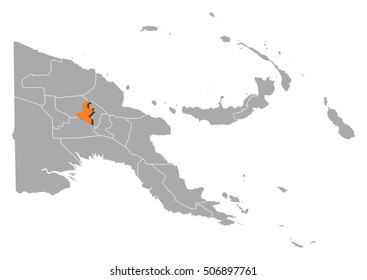 Map - Papua New Guinea, Western Highlands