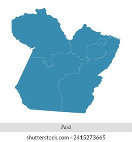 map of Para is a state of Brazil with borders mesoregions