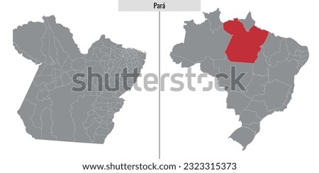 map of Para state of Brazil and location on Brazilian map