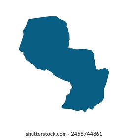 map of Paraguay icon. Illustration vector graphic of map of Paraguay.