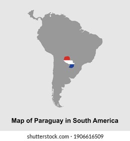 Map Of Paraguay In South America Isolated Vector Illustration