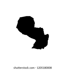 map of Paraguay. Vector illustration