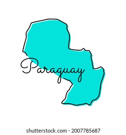 Map of Paraguay Vector Illustration Design Template.