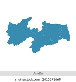 map of Paraiba is a state of Brazil with borders mesoregions