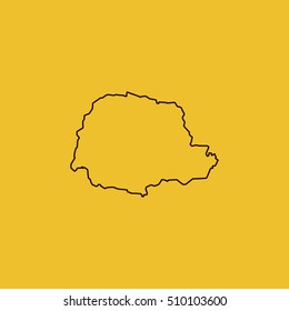 Map of Parana Vector Illustration Silhouette Design