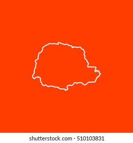 Map of Parana Vector Illustration Silhouette Design