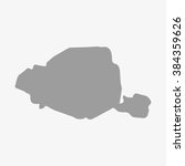 Map  of Paris in gray on a white background