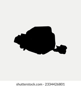 Map of Paris - Ile-de-France - region outline silhouette graphic element Illustration template design

