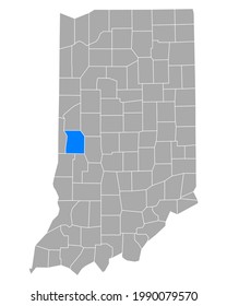 Map of Parke in Indiana on white