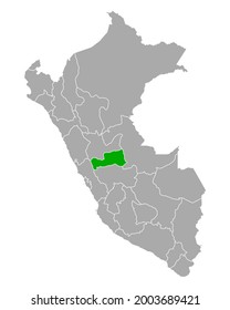 Mapa de Pasco en Perú en blanco