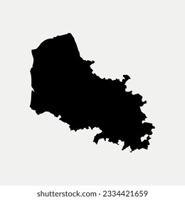 Map of Pas-de-Calais - Hauts-de-France - France region outline silhouette graphic element Illustration template design
