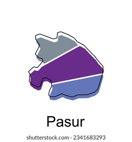 Map of Pasur modern outline, High detailed vector illustration Design Template, suitable for your company