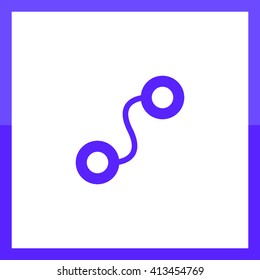 Map path isolated minimal single flat icon in black and white colors. Route line vector icon for websites and mobile minimalistic flat design.