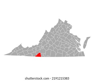 Mapa de Patrick en Virginia en blanco