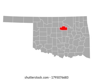 Map of Payne in Oklahoma on white