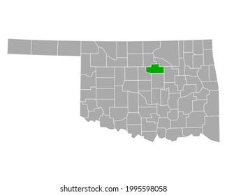 Map of Payne in Oklahoma on white